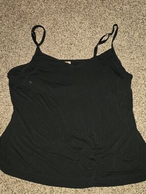 Soma Cool Nights Black Women's Adjustable Strap Shelf Bra Cami Xl